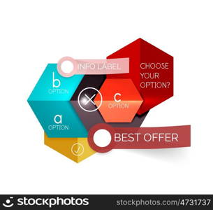 Abstract infographic geometric templates. Abstract infographic geometric templates. layouts with options and text for business background - numbered banners - business lines - graphic website