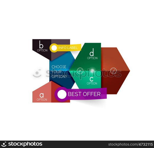 Abstract infographic geometric templates. Abstract infographic geometric templates. layouts with options and text for business background - numbered banners - business lines - graphic website