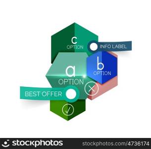 Abstract infographic geometric templates. Abstract infographic geometric templates. layouts with options and text for business background - numbered banners - business lines - graphic website