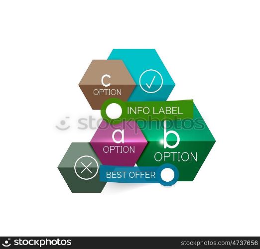 Abstract infographic geometric templates. Abstract infographic geometric templates. layouts with options and text for business background - numbered banners - business lines - graphic website