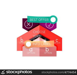 Abstract infographic geometric templates. Abstract infographic geometric templates. layouts with options and text for business background - numbered banners - business lines - graphic website