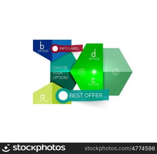 Abstract infographic geometric templates. Abstract infographic geometric templates. layouts with options and text for business background - numbered banners - business lines - graphic website