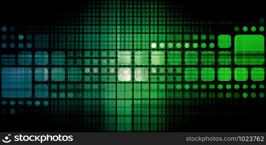 Abstract Information Background with Binary Code Art. Abstract Information