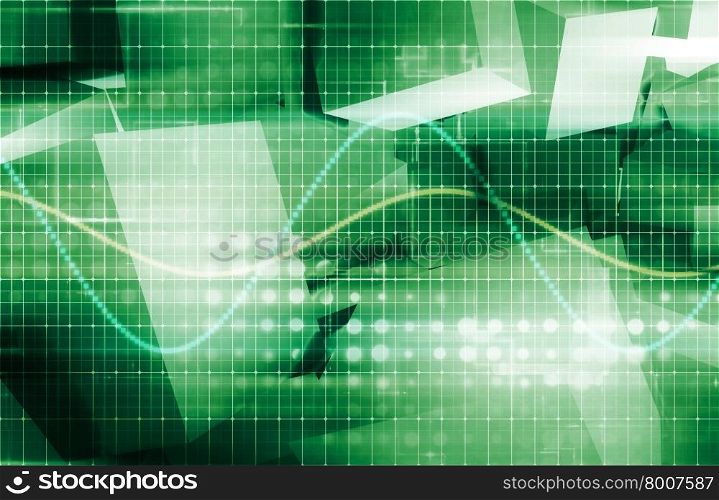 Abstract Information Background with Binary Code Art. Abstract Information
