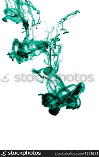 abstract ink in water isolated