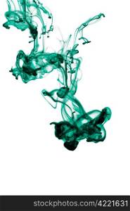abstract ink in water isolated