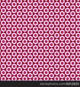 Abstract kaleidoscopic texture or background pattern design made from pink fabric