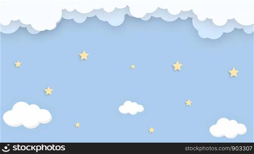 Abstract kawaii Colorful Sky background. Soft gradient pastel Comic graphic. Concept for children and kindergartens or presentation