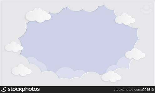 Abstract kawaii cool colorful cloud sky background. Soft gradient pastel cartoon graphic. Concept for children and kindergartens or presentation