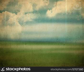 Abstract landscape background with a vintage effect