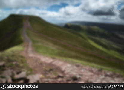 Abstract landscape image with blur filter for use in designs as a background