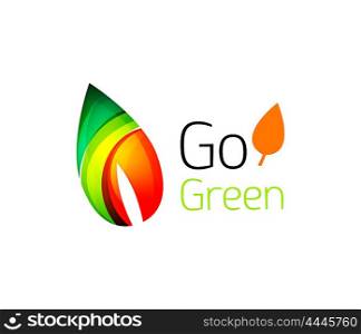 Abstract leaf icon. Eco nature geometric logo. Abstract leaf icon. Eco nature geometric logo. illustration