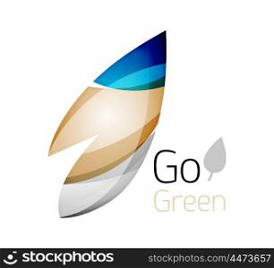 Abstract leaf icon. Eco nature geometric logo. Abstract leaf icon. Eco nature geometric logo. illustration