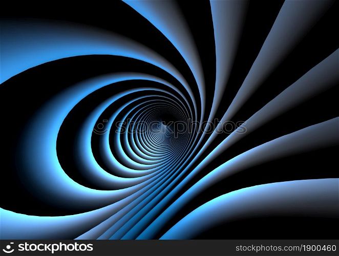 Abstract light background, blue sound waves oscillating with circle ring