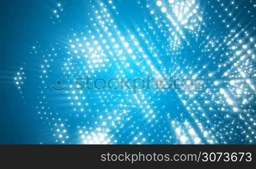 Abstract light dots cube motion background seamless loop
