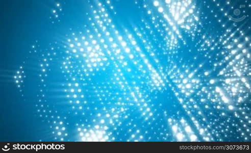 Abstract light dots cube motion background seamless loop