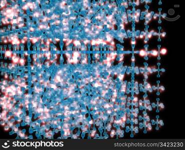 abstract light in black background. 3d