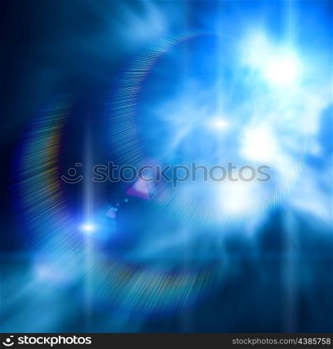 Abstract lighting backgrounds with anamorph lens flare