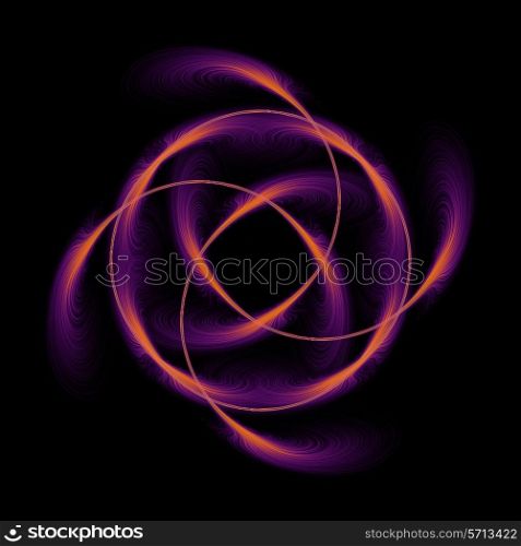 Abstract lilac pattern on a black background