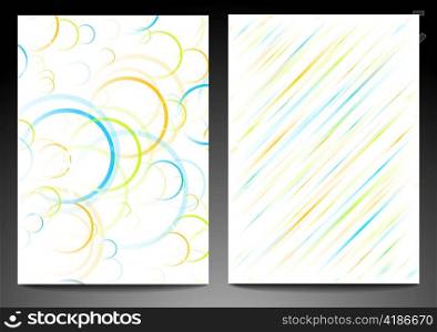Abstract lines and circles on white background. Eps 10
