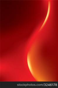 Abstract look at the female form in red and orange