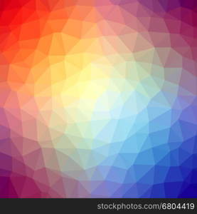 Abstract low poly and triangular color background.