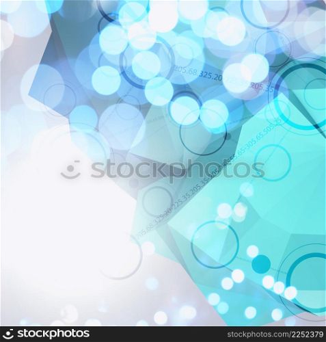Abstract low poly geometric with social media network diagram background