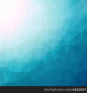 Abstract LowPoly Triangular Geometric Blue Background