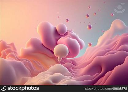 Abstract luquid flow. Pastel gradient background