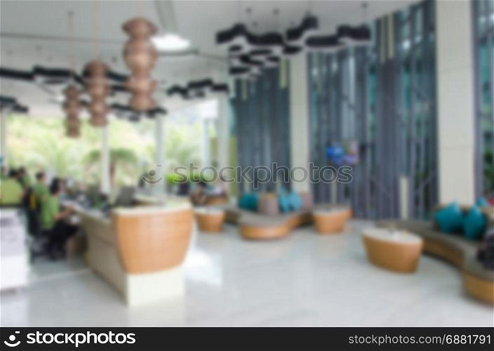 Abstract luxury blur hotel interior for background