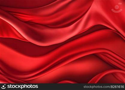 abstract luxury red silk fabric cloth or liquid wave or texture satin background. Neural network AI generated art. abstract luxury red silk fabric cloth or liquid wave or texture satin background. Neural network AI generated