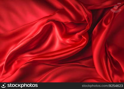 abstract luxury red silk fabric cloth or liquid wave or texture satin background. Neural network AI generated art. abstract luxury red silk fabric cloth or liquid wave or texture satin background. Neural network AI generated