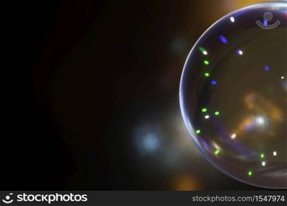 Abstract Magic crystal ball Energy or plasma 3d rendering