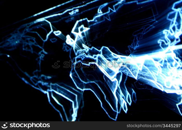 abstract map glow close up background