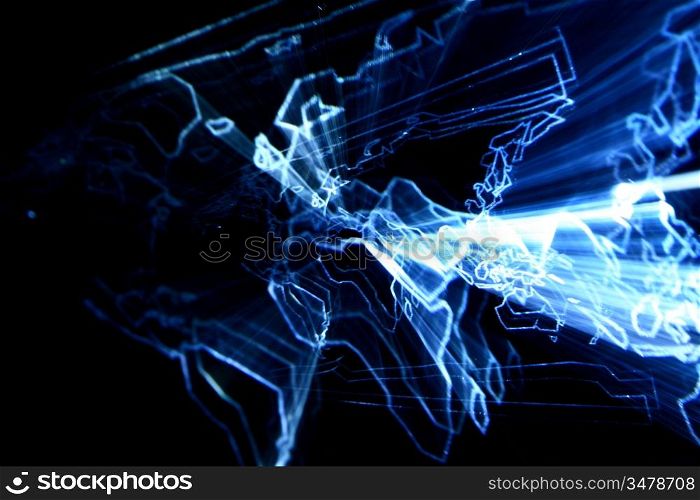 abstract map glow close up background