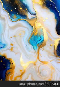 Abstract marble texture with golden lines