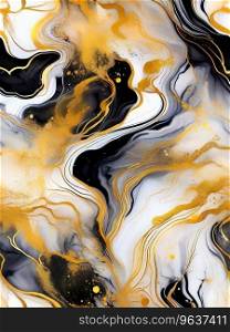 Abstract marble texture with golden lines