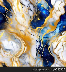 Abstract marble texture with golden lines