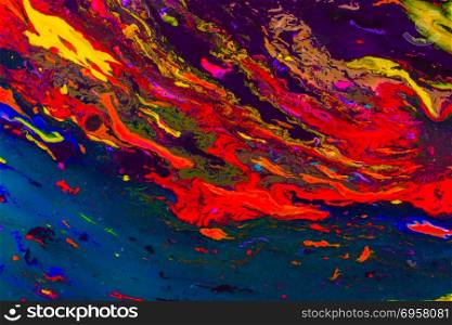 Abstract marbling art patterns as colorful background. Traditional Ottoman Turkish marbling art patterns as abstract colorful background