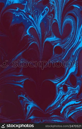 Abstract marbling floral pattern  for fabric, design