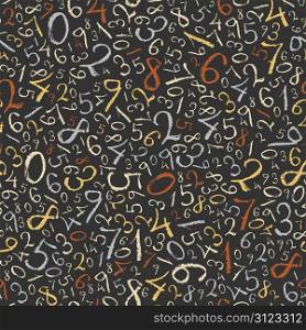 Abstract mathematics background. Color figures seamless pattern. Vector, EPS8