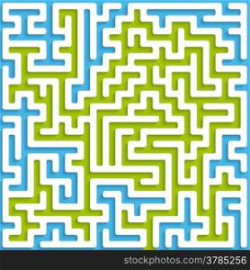 Abstract maze background with white walls and blue and green base.&#xA;&#xA;&#xA;