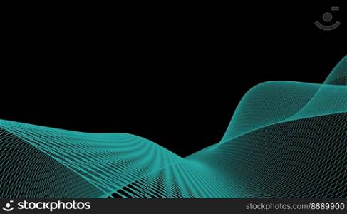 Abstract mesh wave background. Futuristic technology style. Elegant background for business presentations. 3d rendering.. Abstract 3d mesh wave background. Futuristic technology style. Elegant background for business presentations.