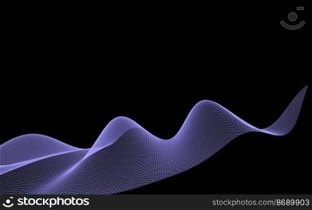 Abstract mesh wave background. Futuristic technology style. Elegant background for business presentations. 3d rendering.. Abstract 3d mesh wave background. Futuristic technology style. Elegant background for business presentations.