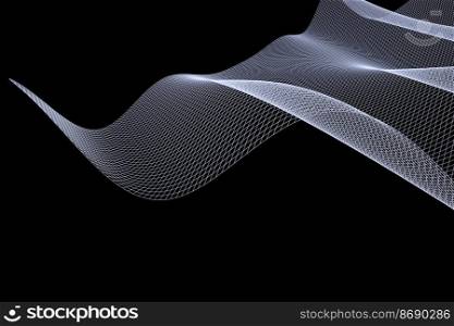 Abstract mesh wave background. Futuristic technology style. Elegant background for business presentations.. Abstract 3d mesh wave background. Futuristic technology style. Elegant background for business presentations.