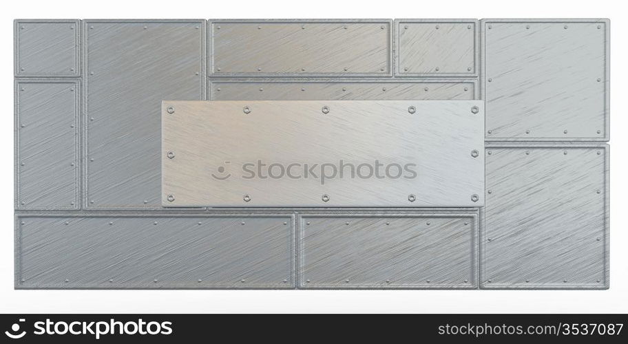 Abstract metal background. 3d