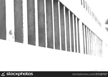 abstract metal in europe railing steel and background