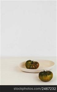 abstract minimal concept veggies plate copy space