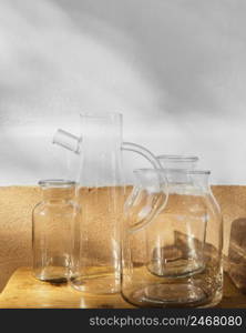 abstract minimal kitchen different glass containers