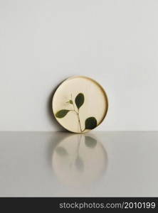 abstract minimal plant cardboard circle